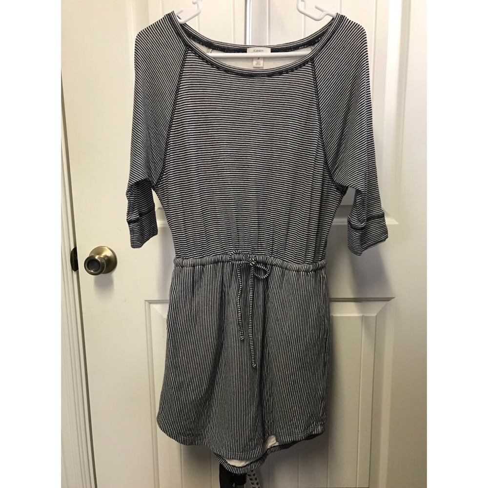 Caslon striped tie waist dress